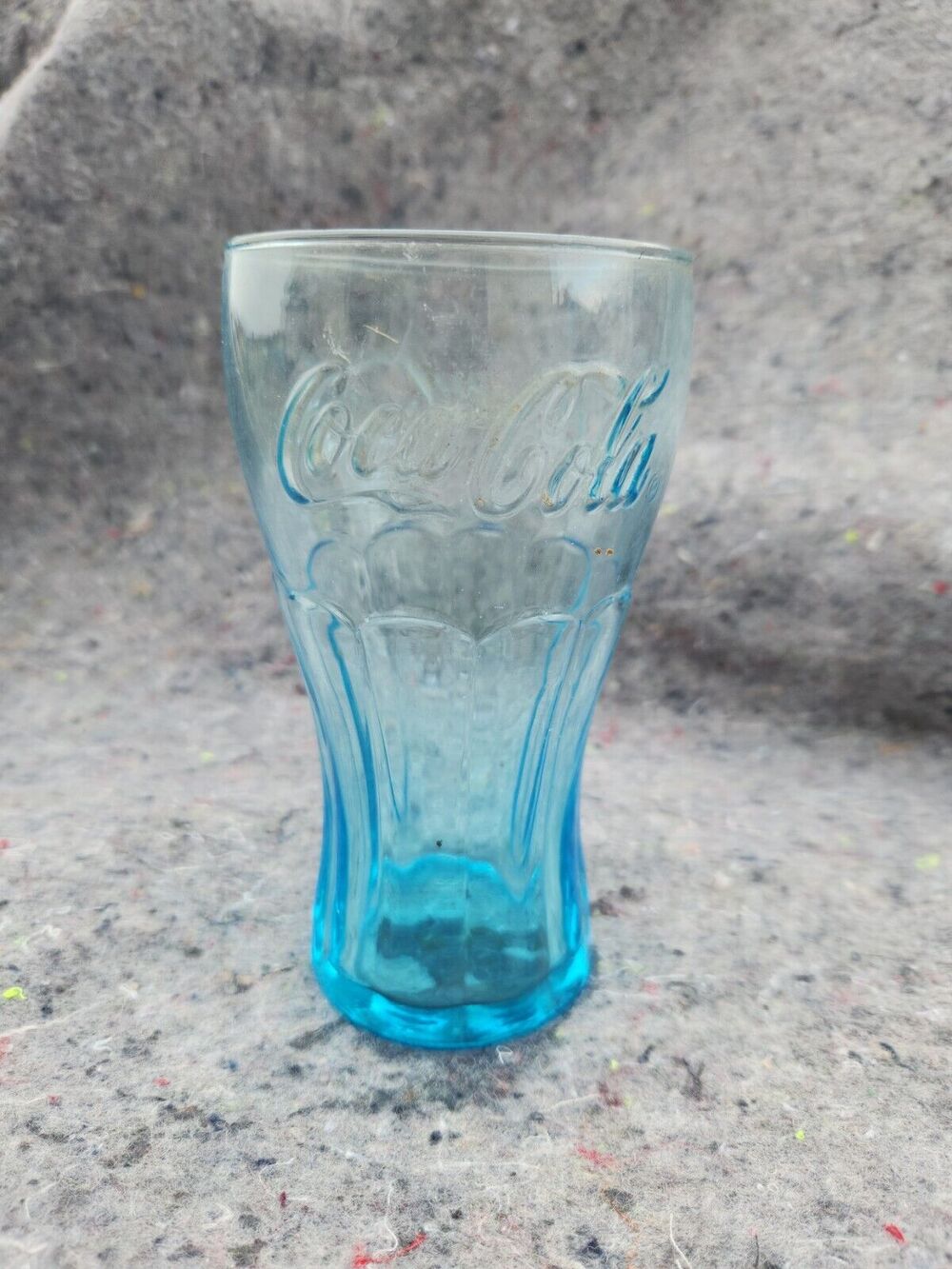 Coca Cola Aqua Light Blue Vintage 6” Tall Glass Tumbler Mug See Pics !!
